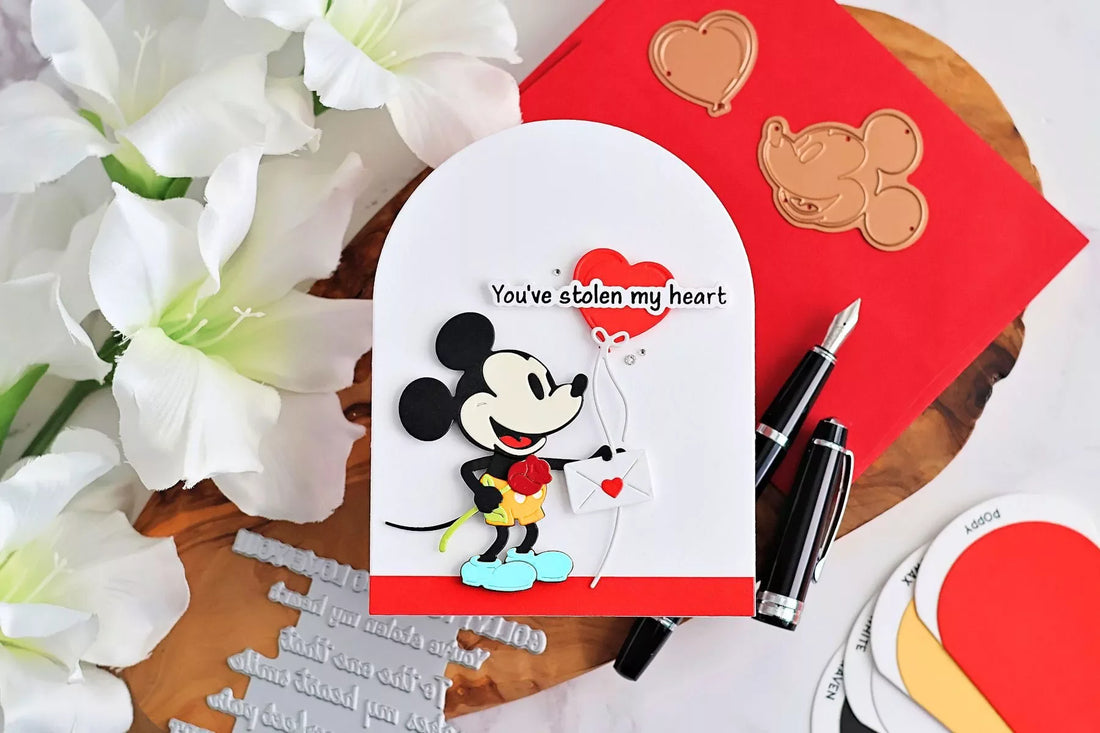 How to Create a Valentine Card with the Spellbinders Classic Mouse Love Collection