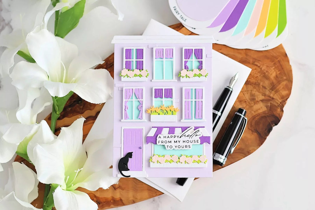 Layered Die Cut House Card Tutorial | Easy Everyday City Card Idea