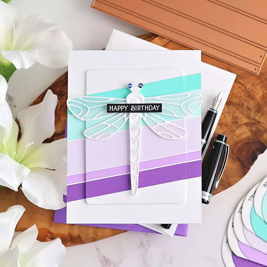 How to Make a Striped Birthday Card with the Stripe Right Etched Dies