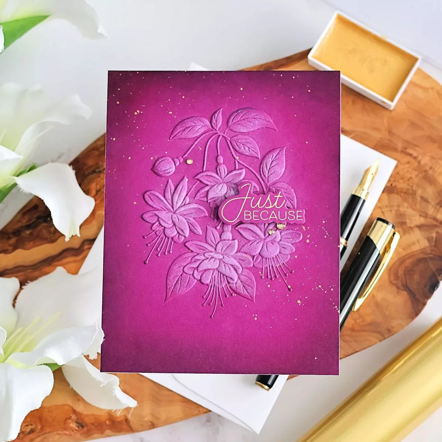 How to Use a 3D Embossing Folder: Magical Fuchsia Card Tutorial