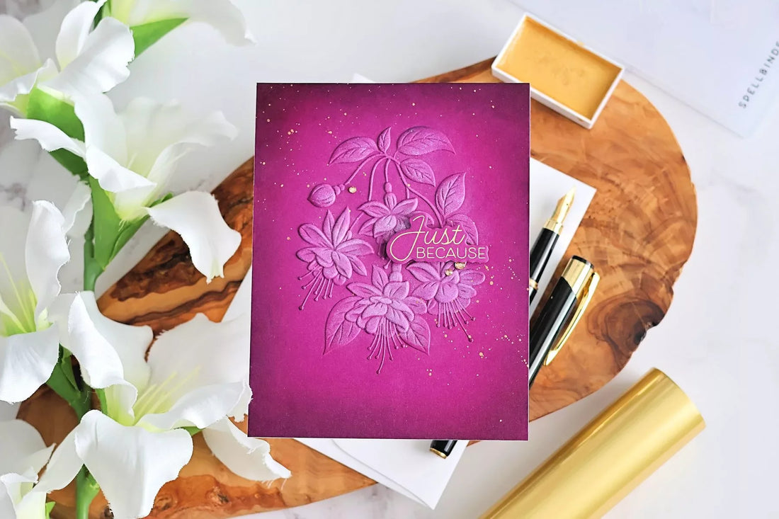How to Use a 3D Embossing Folder: Magical Fuchsia Card Tutorial