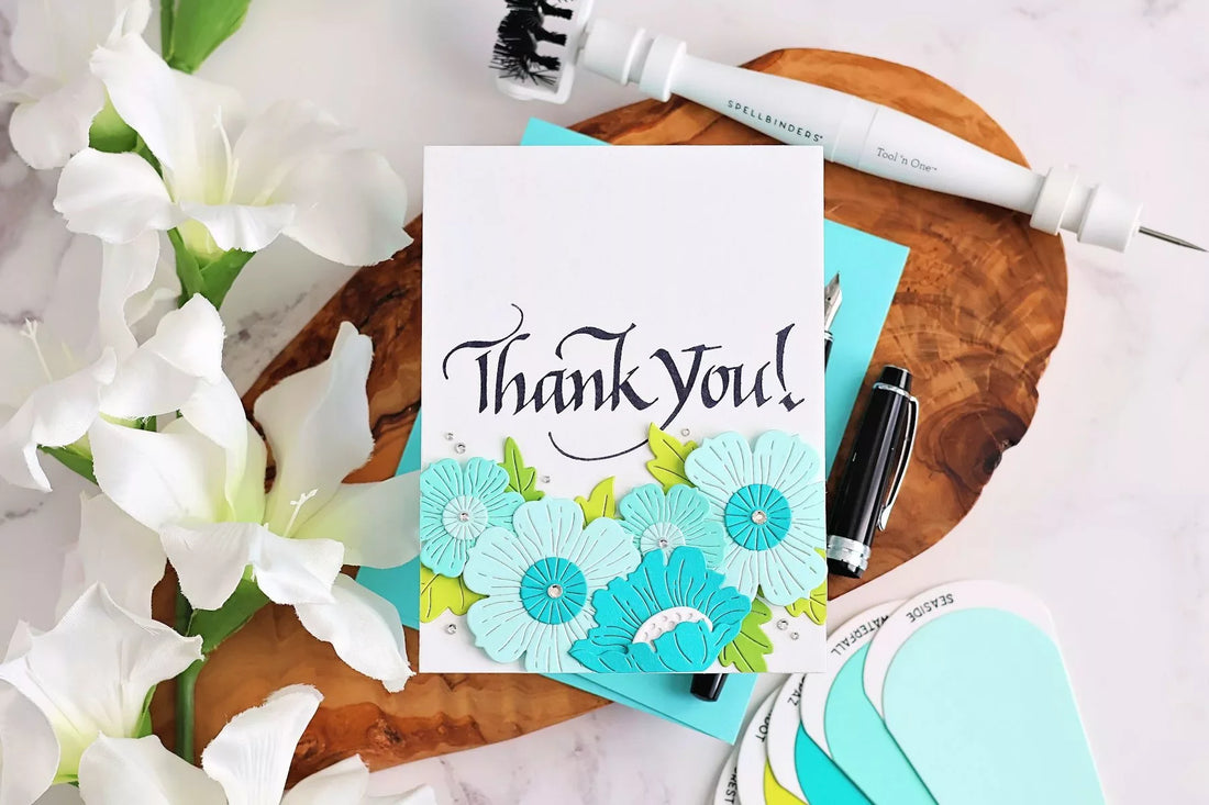 How to Make a Floral Thank You Card with BetterPress and Club Blooms Dies
