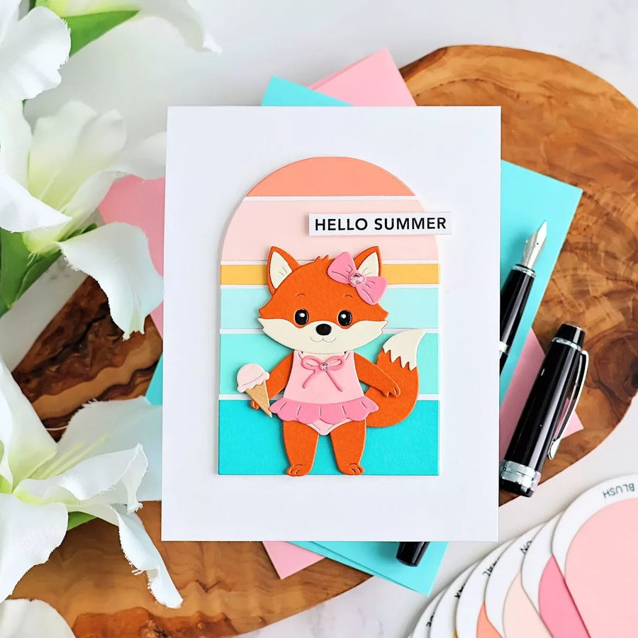 How to Make a Summer Fox Card with Die Cuts: Step-by-Step Tutorial