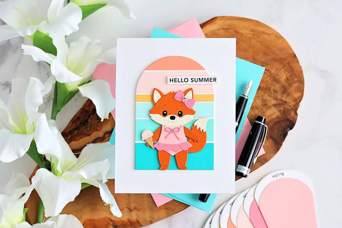 How to Make a Summer Fox Card with Die Cuts: Step-by-Step Tutorial