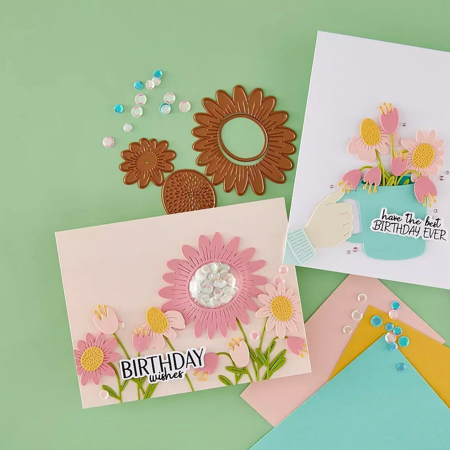 2 Floral Birthday Card Ideas with the Just Add Cake Cardmaking Kit