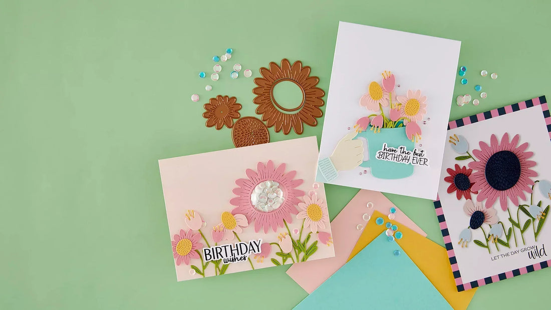 2 Floral Birthday Card Ideas with the Just Add Cake Cardmaking Kit