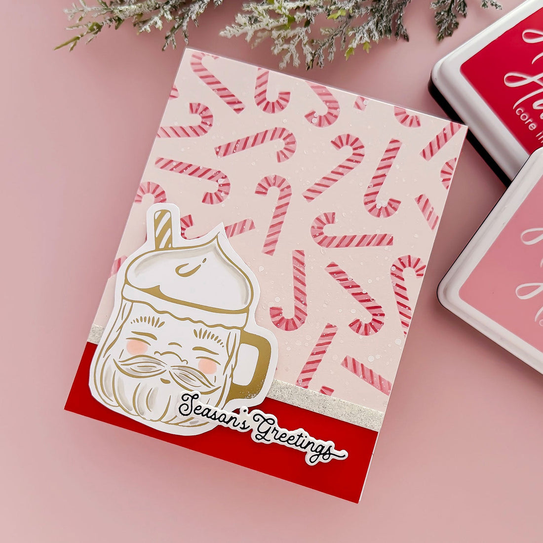 cup o cheer hot foiled christmas card