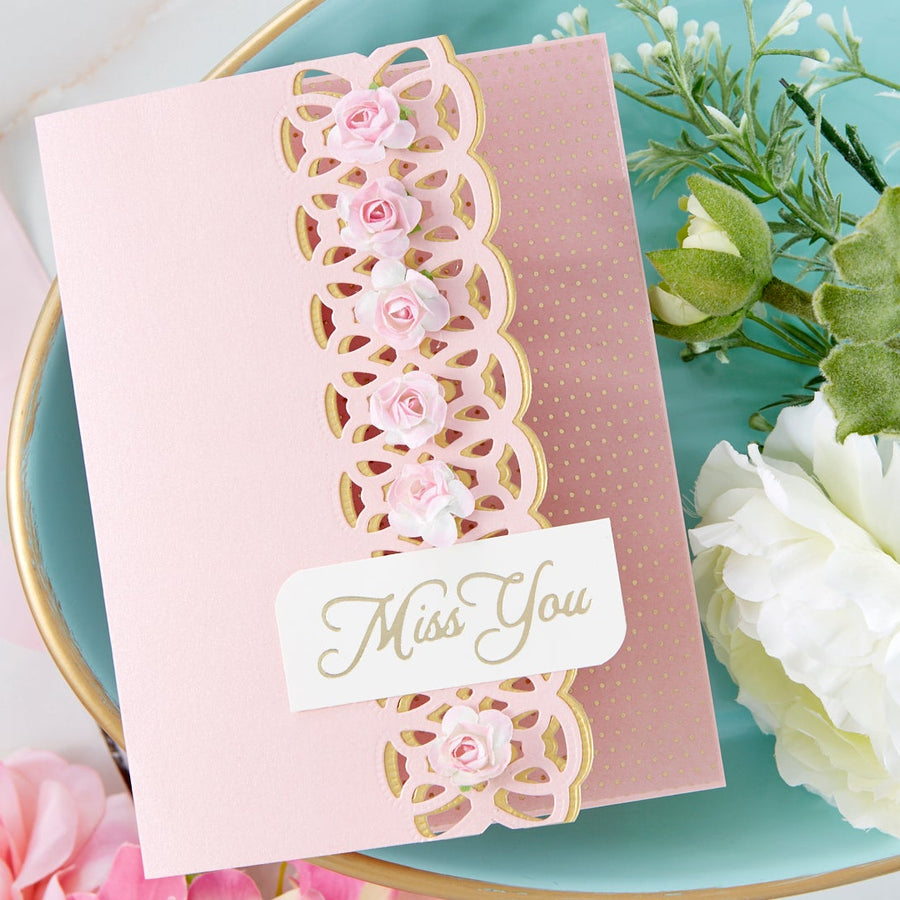 Cardmaking Inspiration | Miss You Card Featuring Infinity Link Border with Kim Kesti