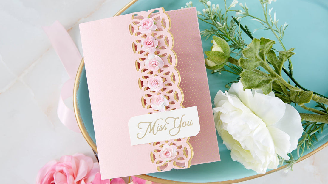 Cardmaking Inspiration | Miss You Card Featuring Infinity Link Border with Kim Kesti