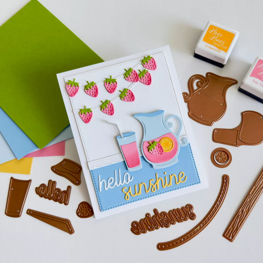 Step-by-Step Summer Lemonade Stand Card with Simple Stories Pink Lemonade Stand Dies