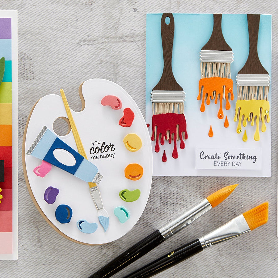 Rainbow Paintbrush Cards with Jung AhSang