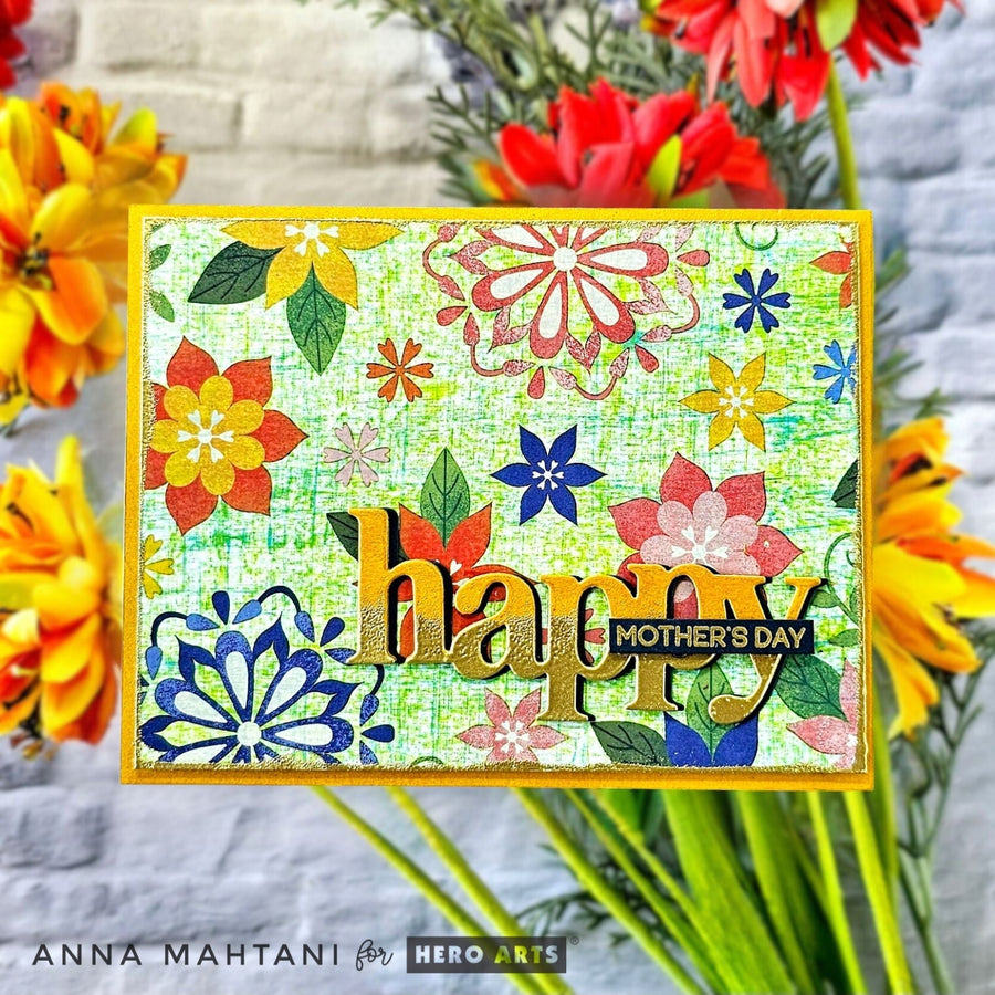 Faux Fabric Technique featuring Graphic Florals Hero Transfers