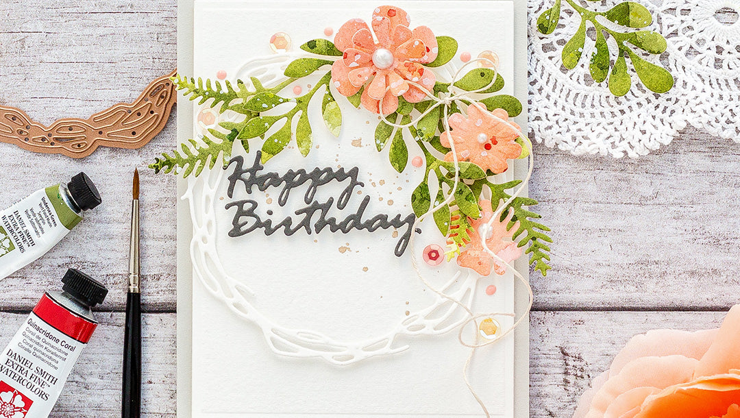 Video Friday | Watercoloured Die Cut Wreath with Debby