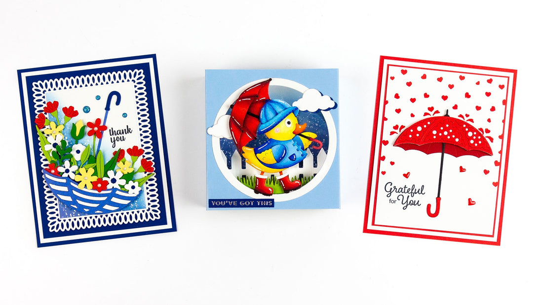 Showered With Love Dimensional Cards