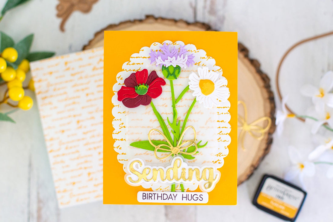 Combine BetterPress, Die Cutting and Stamping on One Simple Card