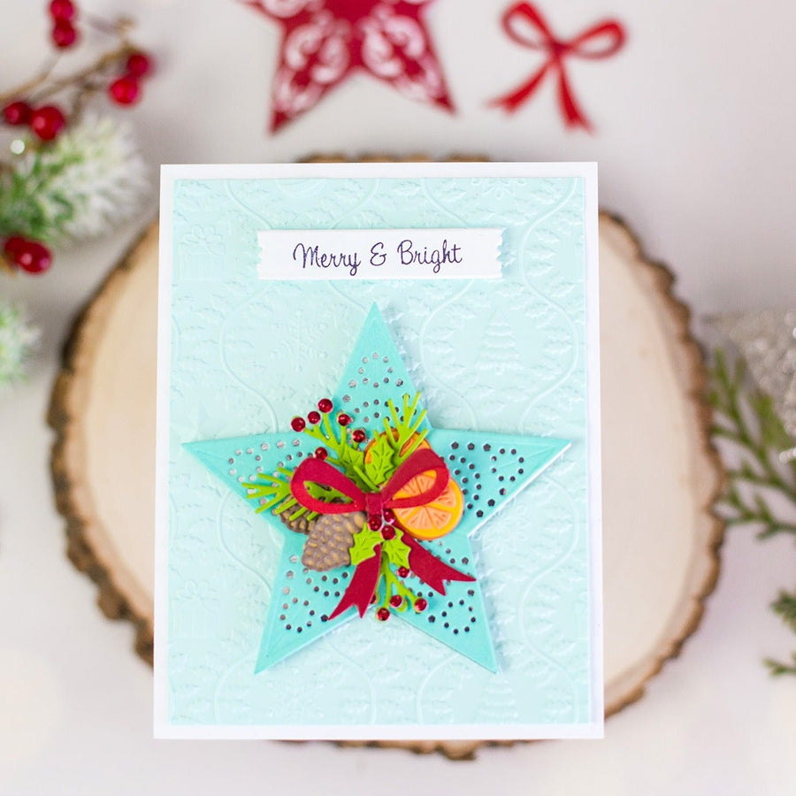 Step by Step: Country Barn Inspired Star Wreath Card