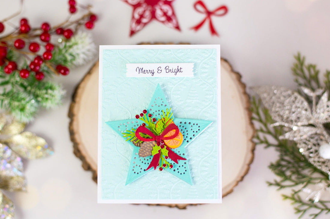 Step by Step: Country Barn Inspired Star Wreath Card