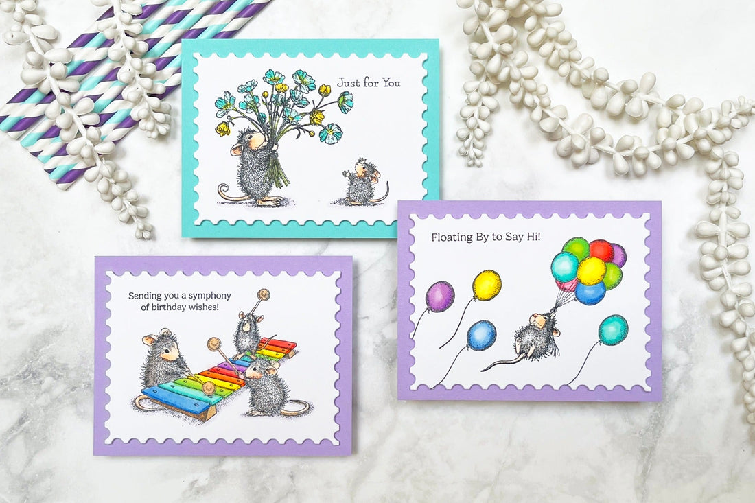 Whimsy & Cheer: 3 New House Mouse Cards