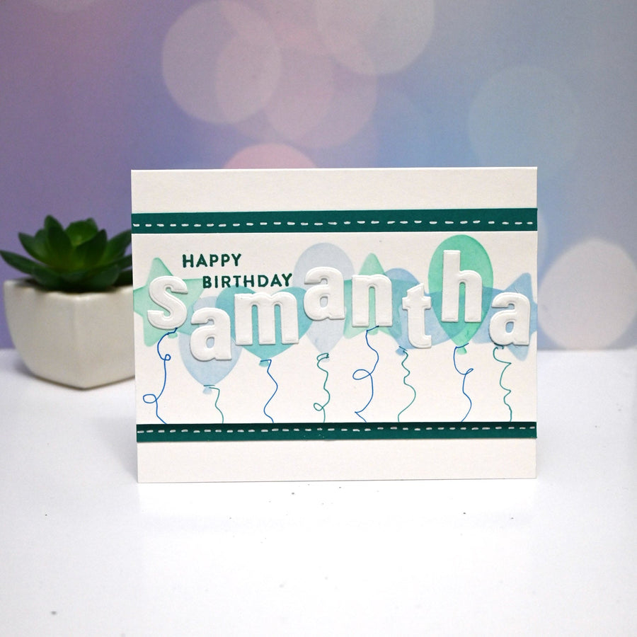 Birthday balloons card