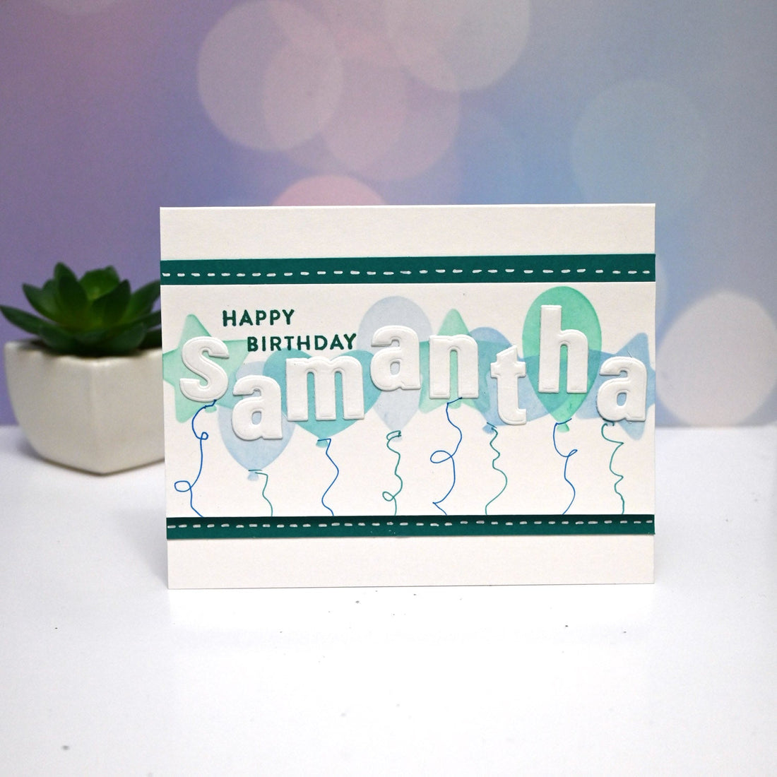 Birthday balloons card