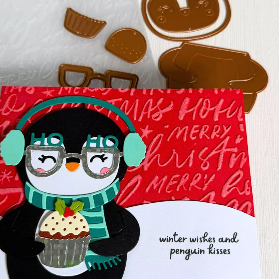 Spectacular Penguin Christmas Card Tutorial with Spellbinders Etched Dies