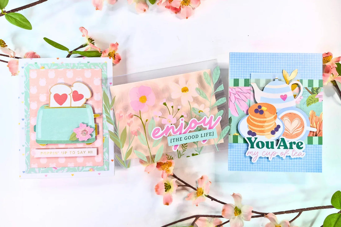 How to Layer Ephemera for Cards Using Rosie’s Studio Breakfast in Bed Collection