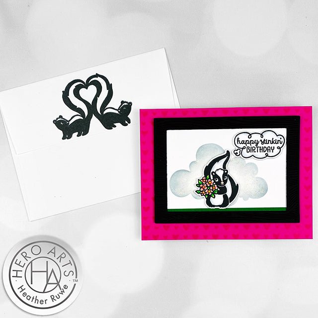 Skunk Love Birthday Card - Hero Arts