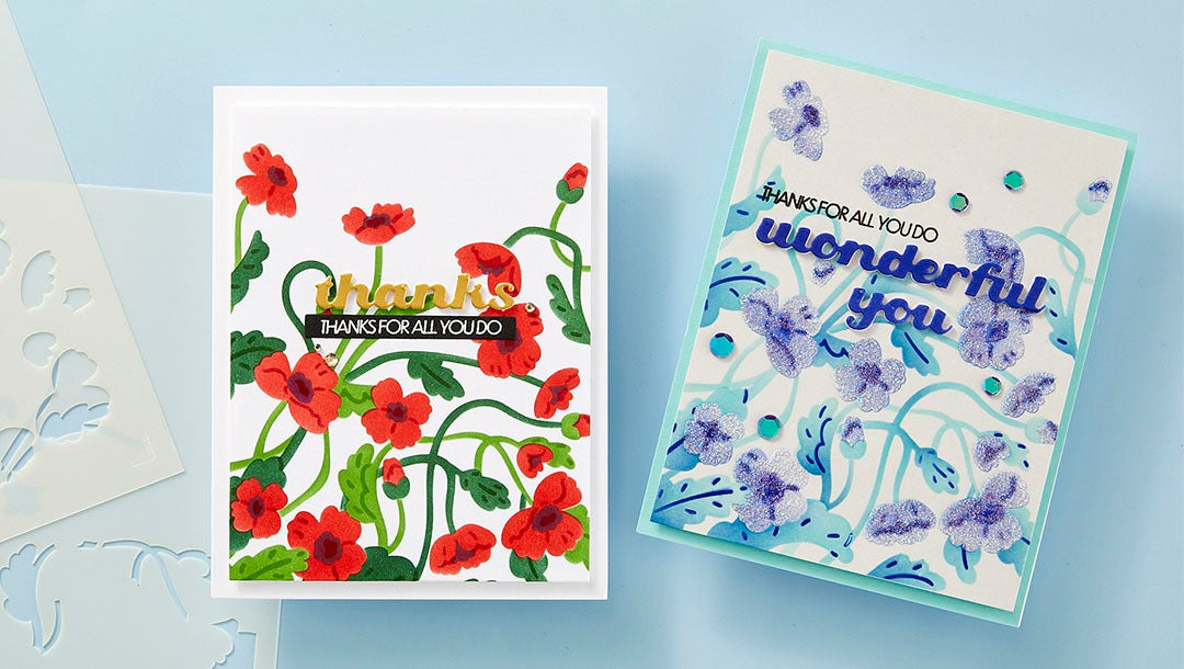 August 2024 Stencil of the Month Preview & Tutorials – Colorful Expressions Garden