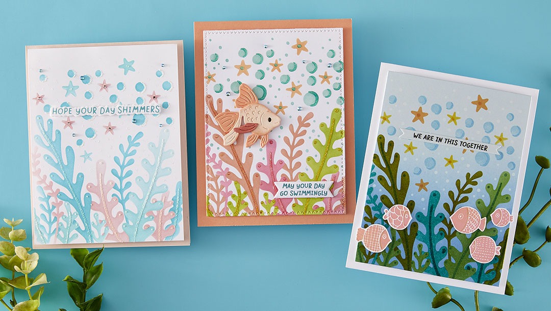August 2025 Stencil of the Month Preview & Tutorials – Underwater Bloom