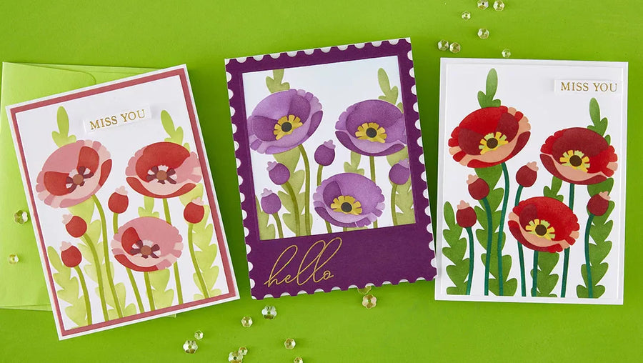 January 2026 Stencil of the Month Preview & Tutorials – Poppy Perfection