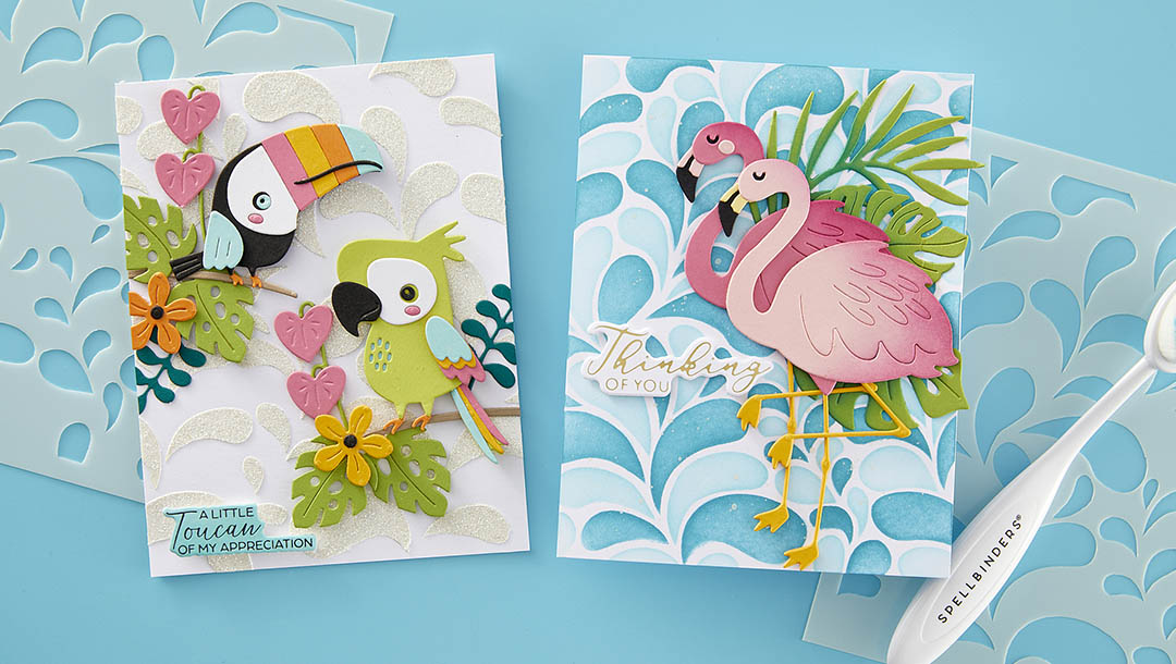 May 2024 Stencil of the Month Preview & Tutorials – Tropical Spray