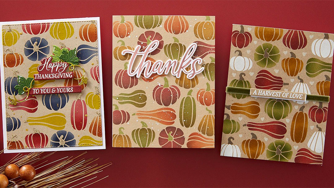 September 2024 Stencil of the Month Preview & Tutorials – Colorful Pumpkins