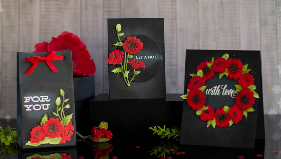 Lavender & Poppies Inspiration with Elena. Take 1: Red & Black