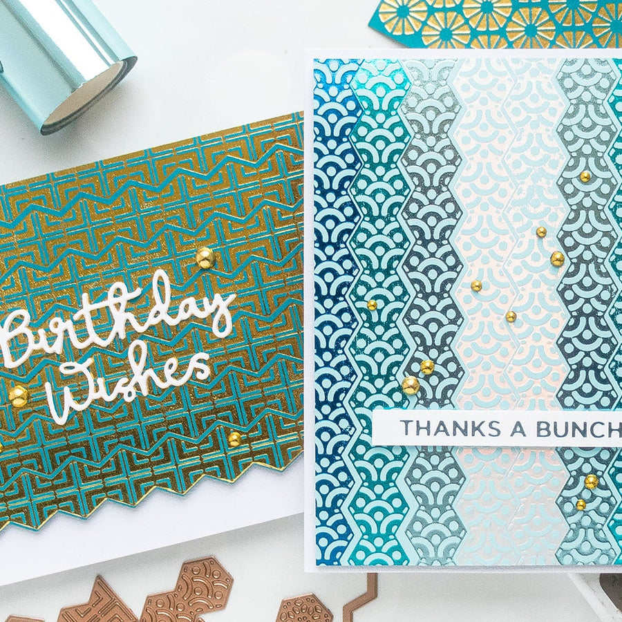 December 2019 Glimmer Hot Foil Kit of the Month is Here – Perfect Fit Hexagon Strips