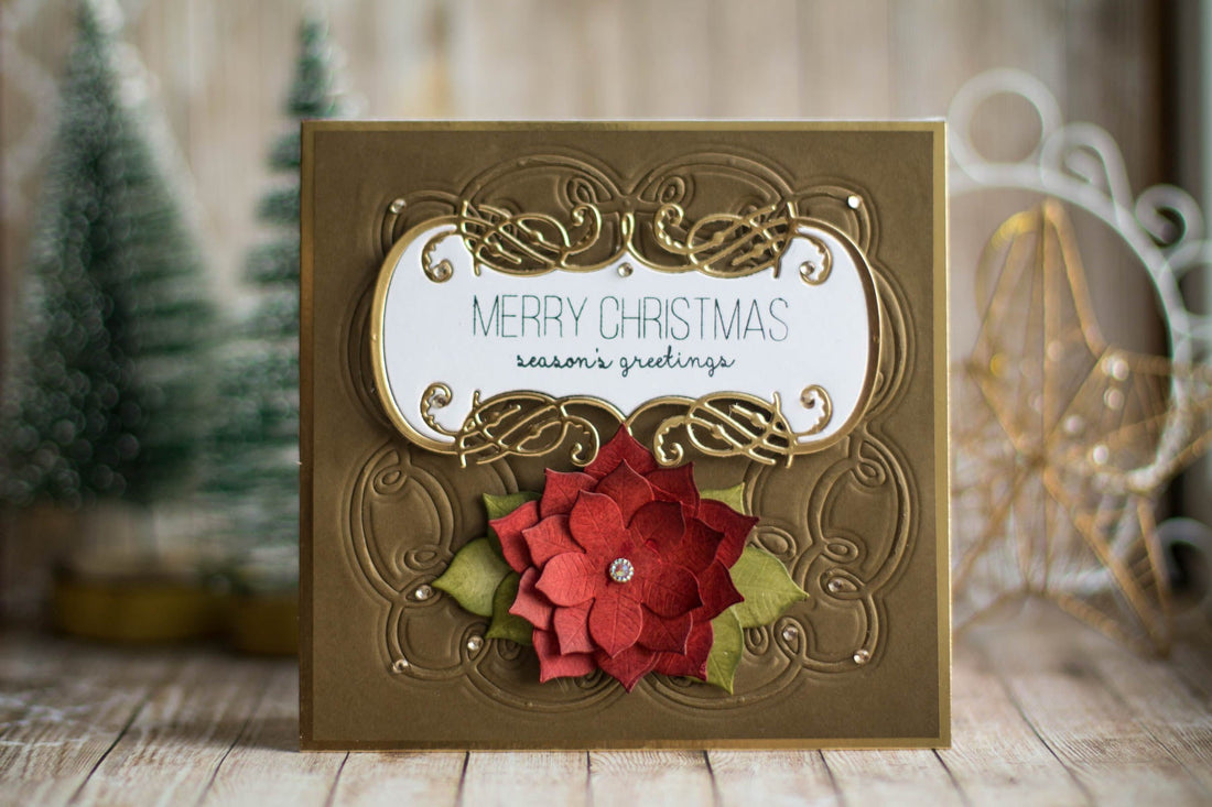 A Charming Christmas Inspiration | Embossed Christmas Card with Elena Salo