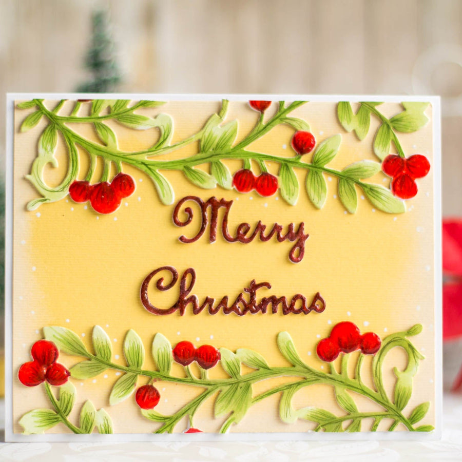 A Sweet Christmas Inspiration | Die Cut & Colored Christmas Card with Elena Salo