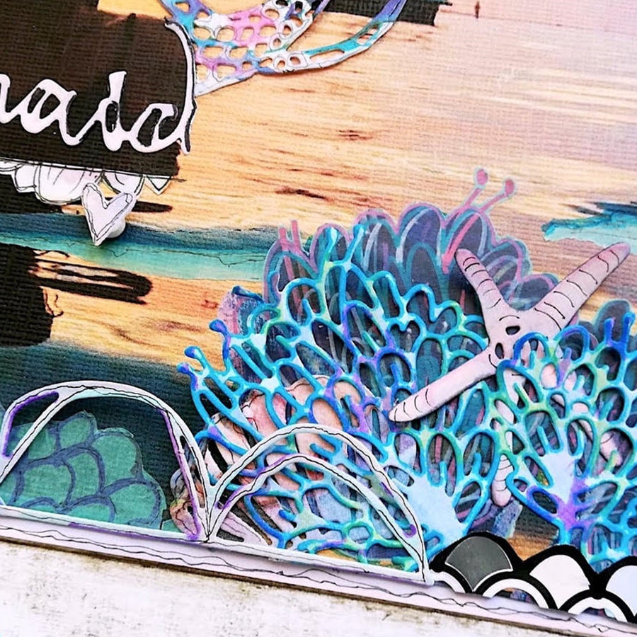 Jane Davenport Artomology | Mermaid Mixed Media Layout with Angela Tombari