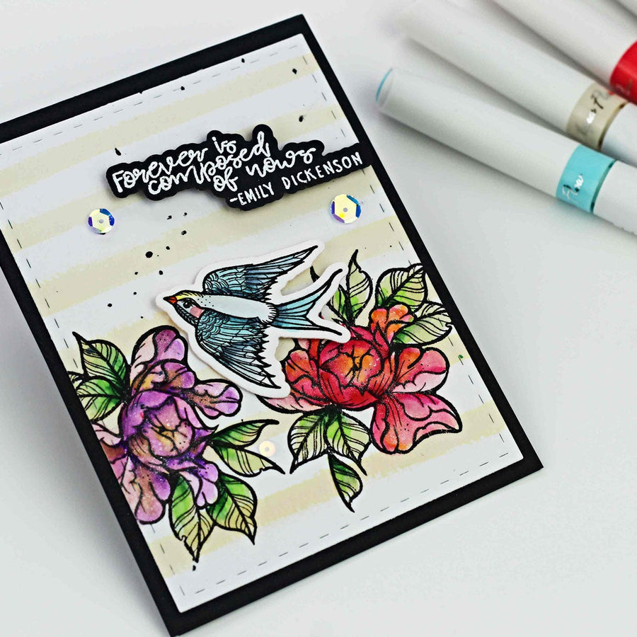 Inked Messages Inspiration | Floral Card with Bibi Cameron