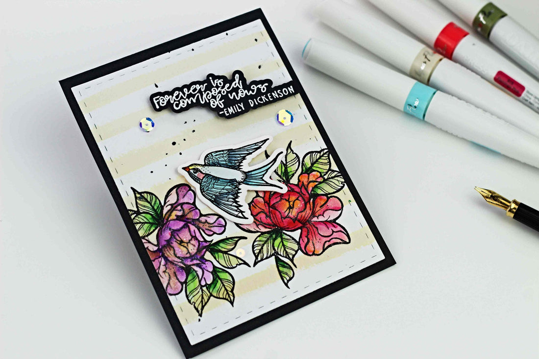 Inked Messages Inspiration | Floral Card with Bibi Cameron