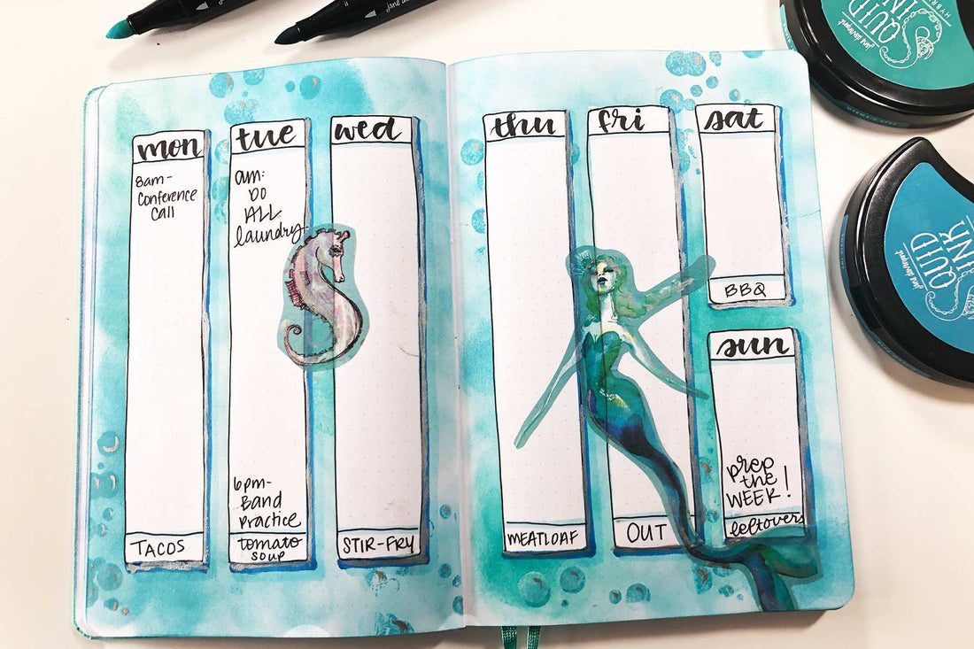 Jane Davenport Artomology | Weekly Planning Spread with Cindy Guentert-Baldo