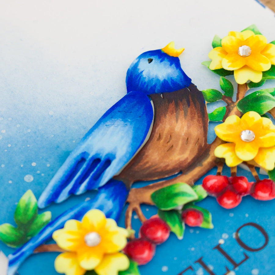 Flower Garden Inspiration | Bird On Cherry Branch + Copic Coloring with Cynde. Video