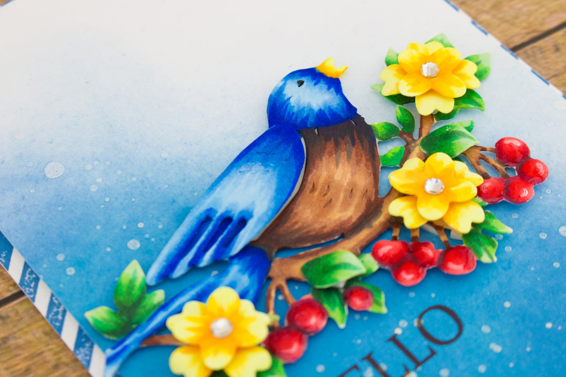 Flower Garden Inspiration | Bird On Cherry Branch + Copic Coloring with Cynde. Video
