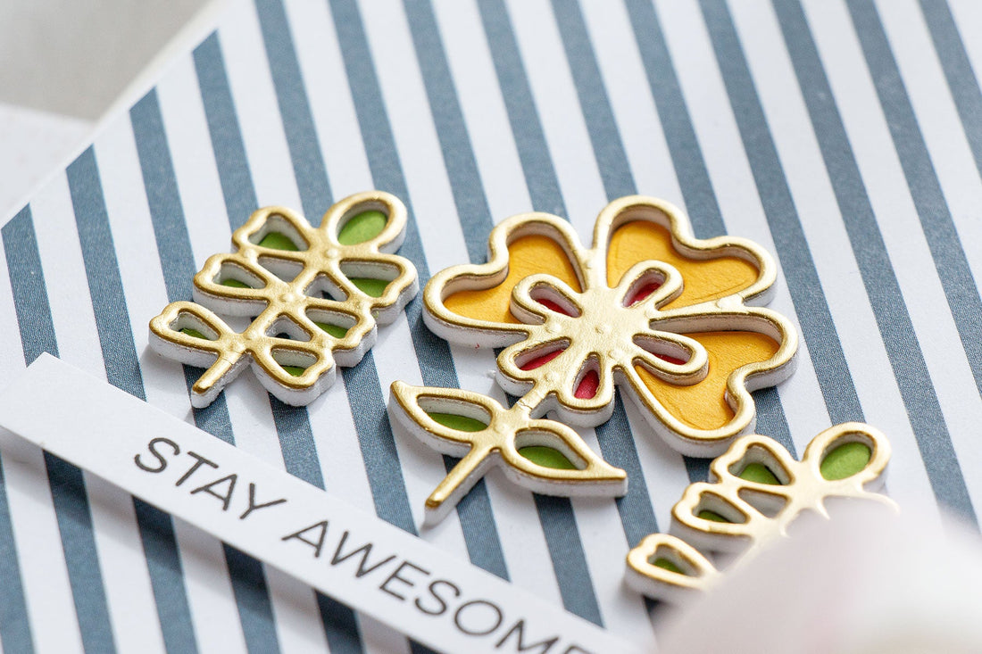 Cardmaking Inspiration | Stay Awesome Card Featuring Dainty Florals with Yana