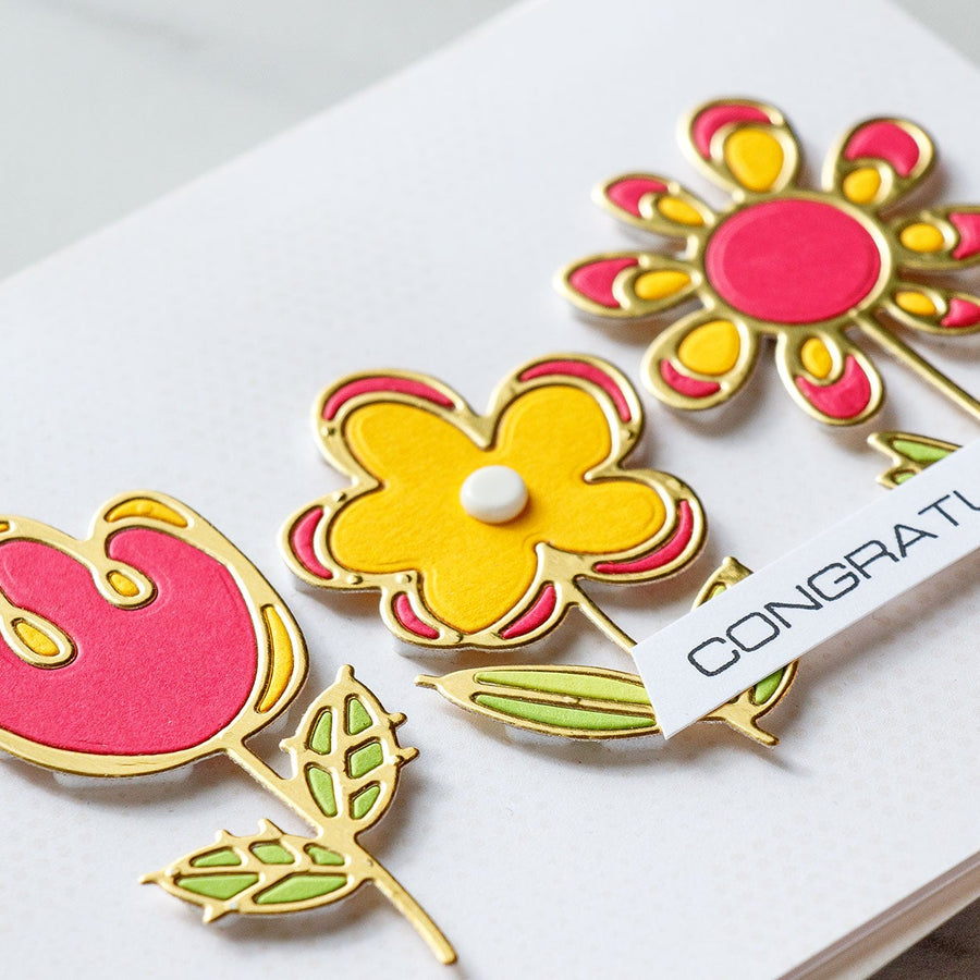 Cardmaking Inspiration | Congratulations Card Featuring Sketched Blooms with Yana
