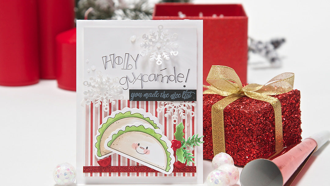 DIY Christmas Card from "Love, Set, Match" Collection by Debi Adams