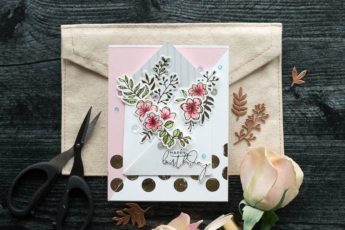 Yana's Foiled Basics Inspiration | Envelope Bouquet with Marie Nicole