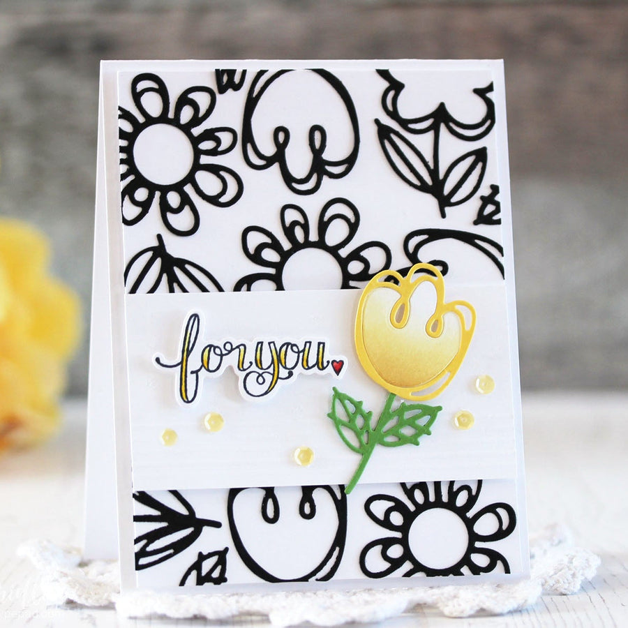 Die D-Lites Inspiration | For You Floral Card with Laurie