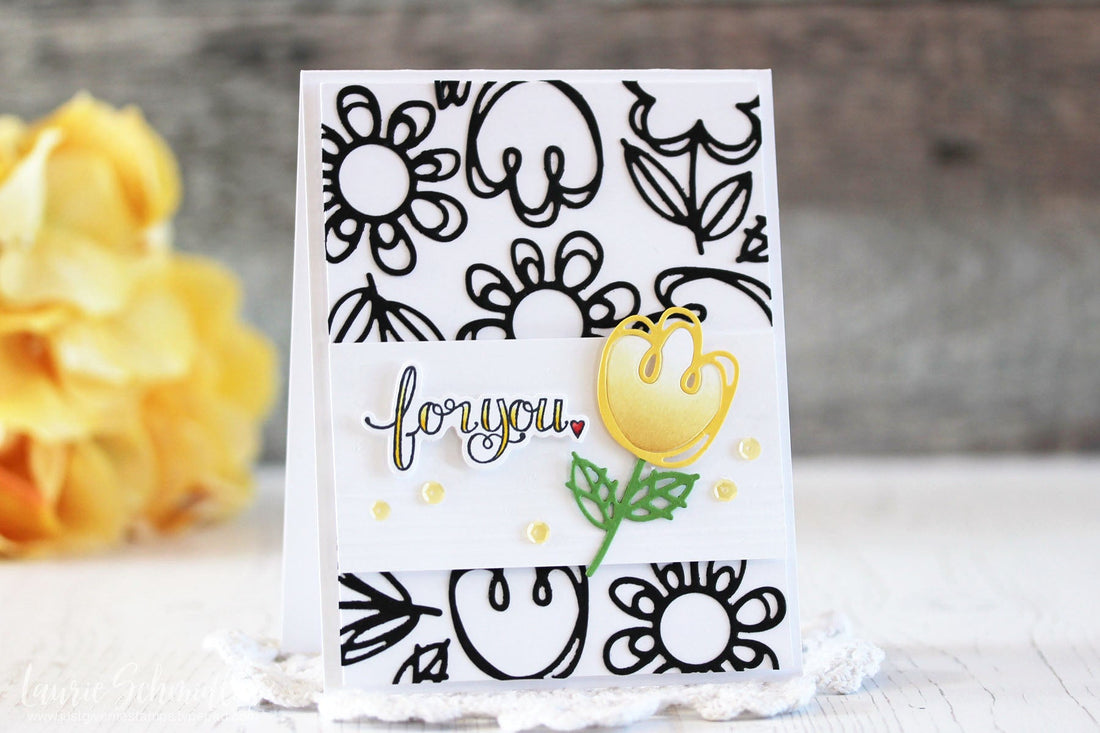 Die D-Lites Inspiration | For You Floral Card with Laurie