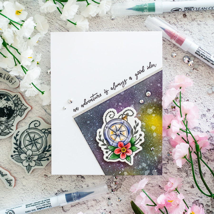 Inked Messages Inspiration | Wanderlust Galaxy Card with Gemma