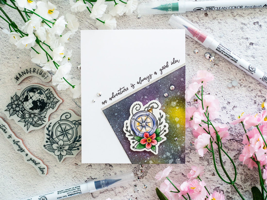Inked Messages Inspiration | Wanderlust Galaxy Card with Gemma